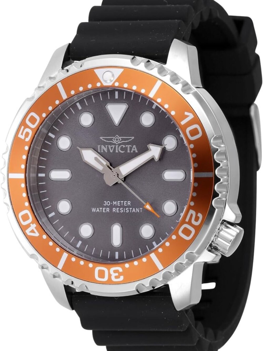 Men's 48mm Stainless Steel Pro Diver Watch, Grey Dial, Quartz Movement